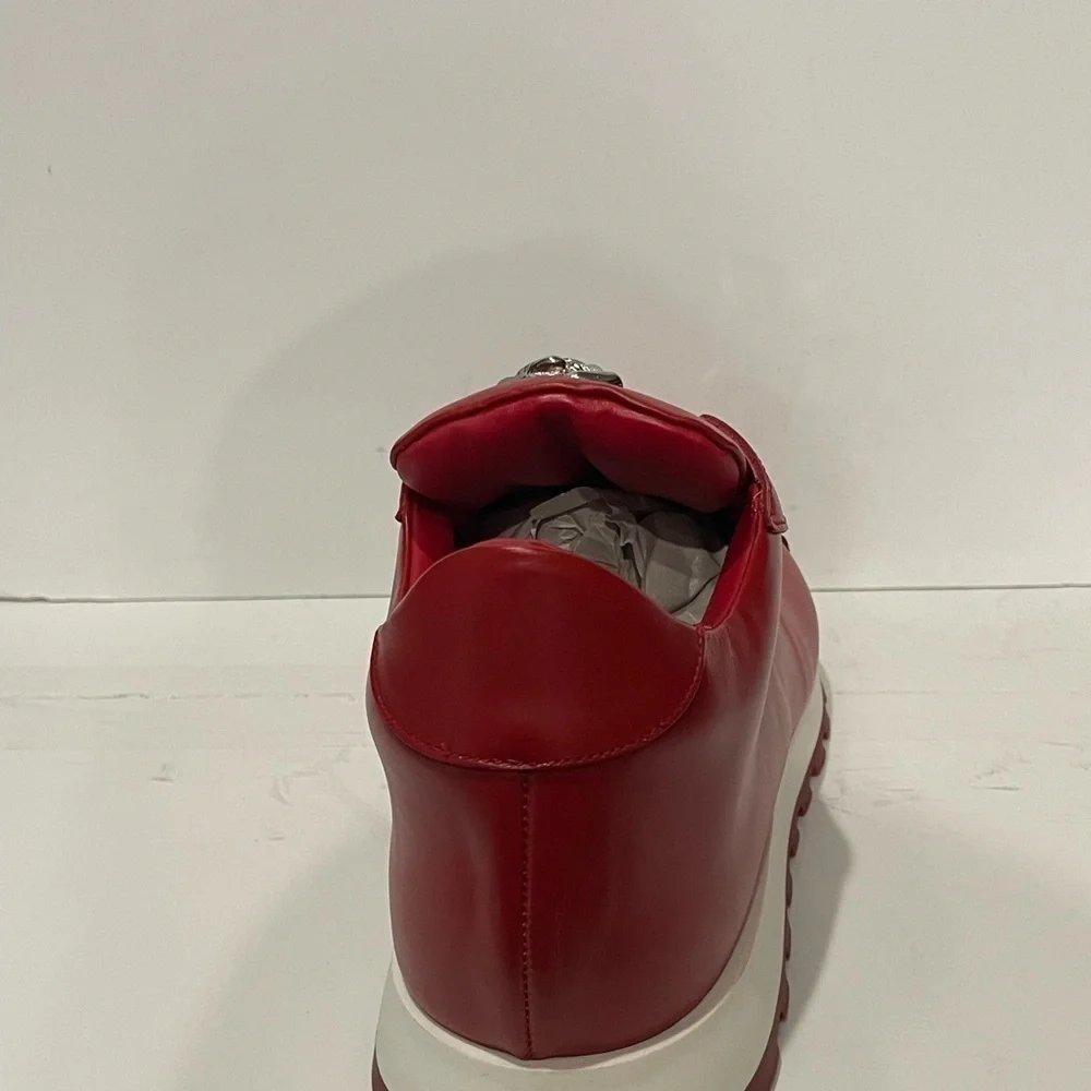 Fennix Italy shoes casual sneaker red leather calf/alligator